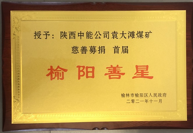 2021年11月授予陕西J9集团国际公司袁大滩煤矿慈悲募捐首届榆阳善星.jpg